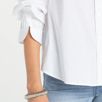Liverpool - Adjustable Sleeve Button Front Woven Top