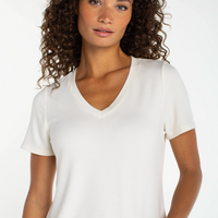 Liverpool - Short Sleeve V-Neck Knit Tee