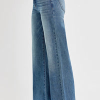 Risen - High Rise Tummy Control Wide Leg with Adjustable Waistband