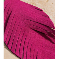 Genuine Leather Leaf Earrings