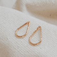 Hammered Teardrop Stud Earrings
