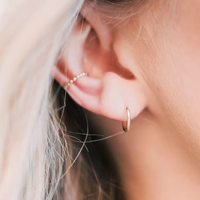 9mm Endless Hoop Earrings | 14k Gold Filled | Waterproof