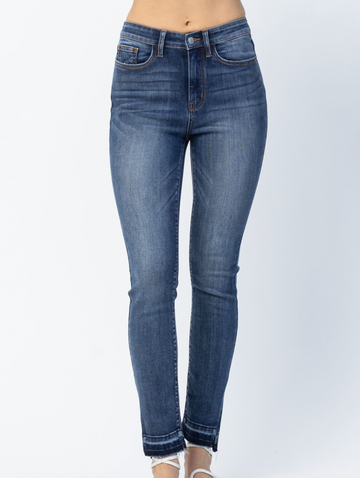Judy Blue - High Rise Skinny with Released Hem and Side Slits