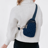 Quilted Puffer Sling Bag