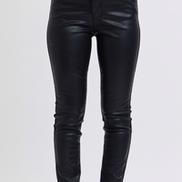 Judy Blue - High Waist Faux Leather + Denim Skinny