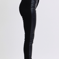 Judy Blue - High Waist Faux Leather + Denim Skinny