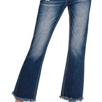 Zenana - High Rise Straight Leg with Raw Hem