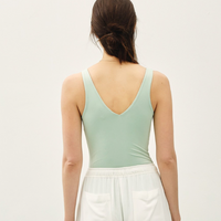 Essential V-Neck Tank Bodysuit - Mint