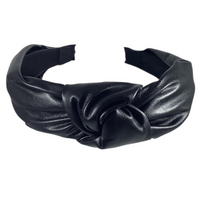 Faux Leather Knotted Headband