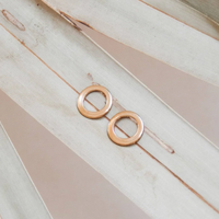 Open Circle Stud Earrings | 14k Gold Filled | Waterproof
