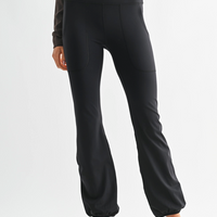 Bubble Hem Leggings - Black