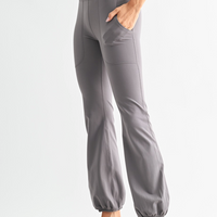 Bubble Hem Leggings - Grey