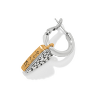 Love Messages Be Love Reversible Hoop Earrings