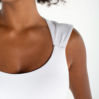 Liverpool - Sleeveless Built-in Bra Knit Top - White