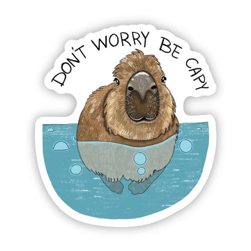 Don't Worry, Be Capy Sticker