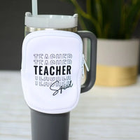 Neoprene Teacher Squad Water Bottle Pouch
