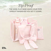 Case-Mate Special Edition Bow Beach Tote with Phone Pouch - Blush