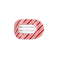 Candy Cane Crush Small Flat Round Hair Clip