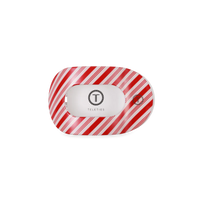 Candy Cane Crush Small Flat Round Hair Clip
