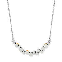 Pebble Edge Crescent Bar Necklace
