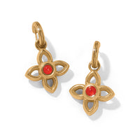 Venetian Gems Flower Reversible Post Drop Earrings - Reversible