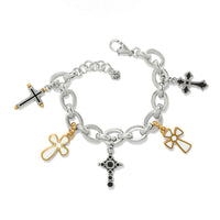 Majestic Cross Charm Bracelet