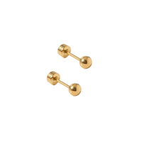 Flat Back Earrings - Evelyn Gold