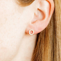 Flat Back Earrings - Lainey Gold