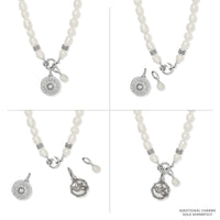 Token Charm Pearl Necklace