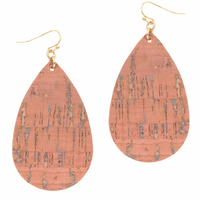 Cork Teardrop Earrings