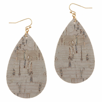 Cork Teardrop Earrings