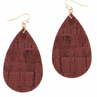 Cork Teardrop Earrings