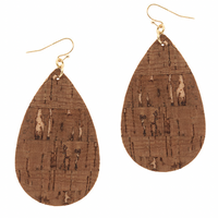 Cork Teardrop Earrings