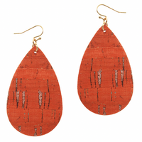 Cork Teardrop Earrings