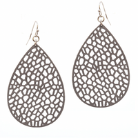 Leather Filigree Earring