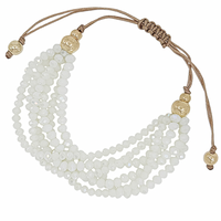 Adjustable Glass Bead Bracelet