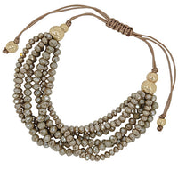 Adjustable Glass Bead Bracelet