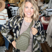 Quilted Puffer Sling Bag