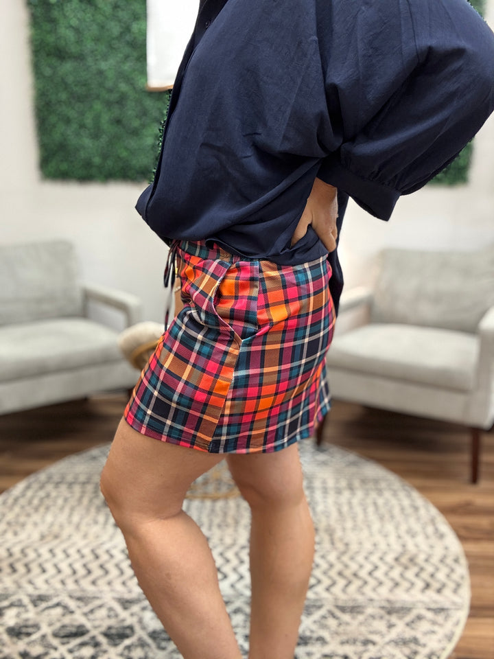 Best Ever Skort - Patterned in Plaid
