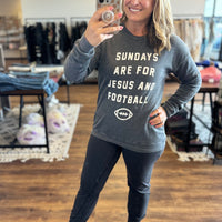 Sundays Are for Jesus & Football Graphic Sweatshirt