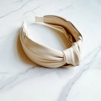 Faux Leather Knotted Headband