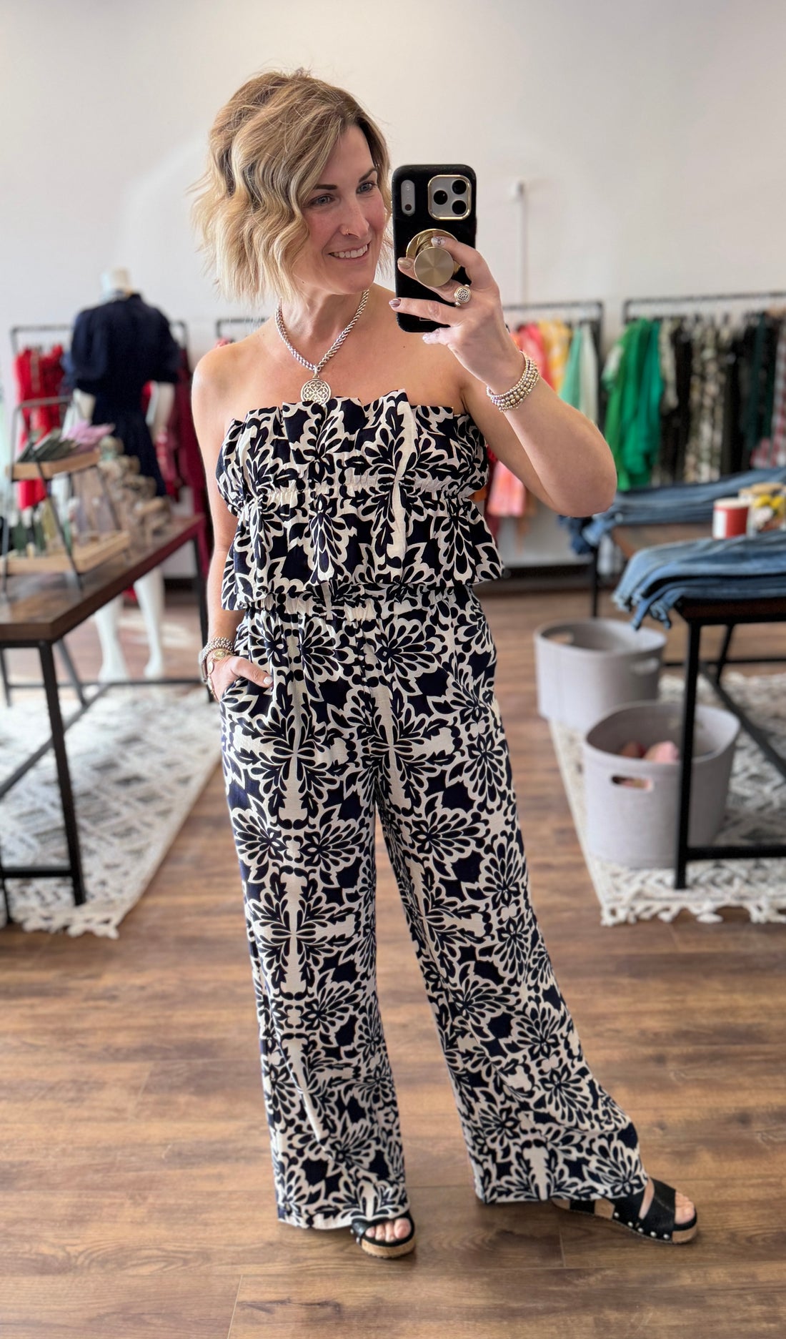 Santorini Nights Strapless Jumpsuit