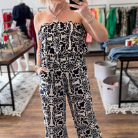 Santorini Nights Strapless Jumpsuit