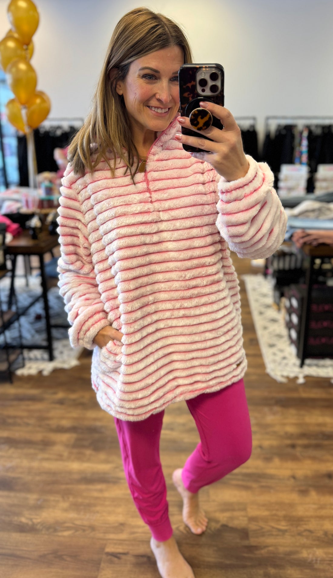 Simply Southern Luxe Pullover - Candy Pink