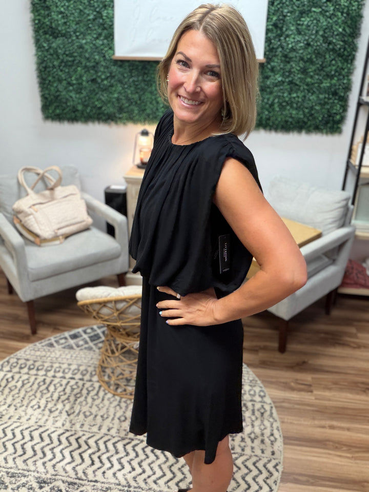 Liverpool - Sleeveless Draped Knit Asymmetrical Dress