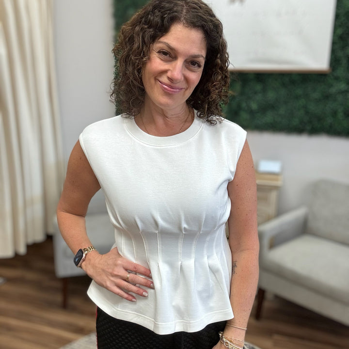 Pleated Peplum Top