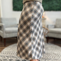Tartan Plaid Midi Skirt