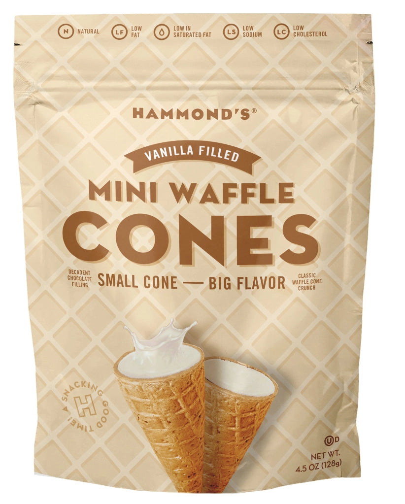 White Chocolate Waffle Cones