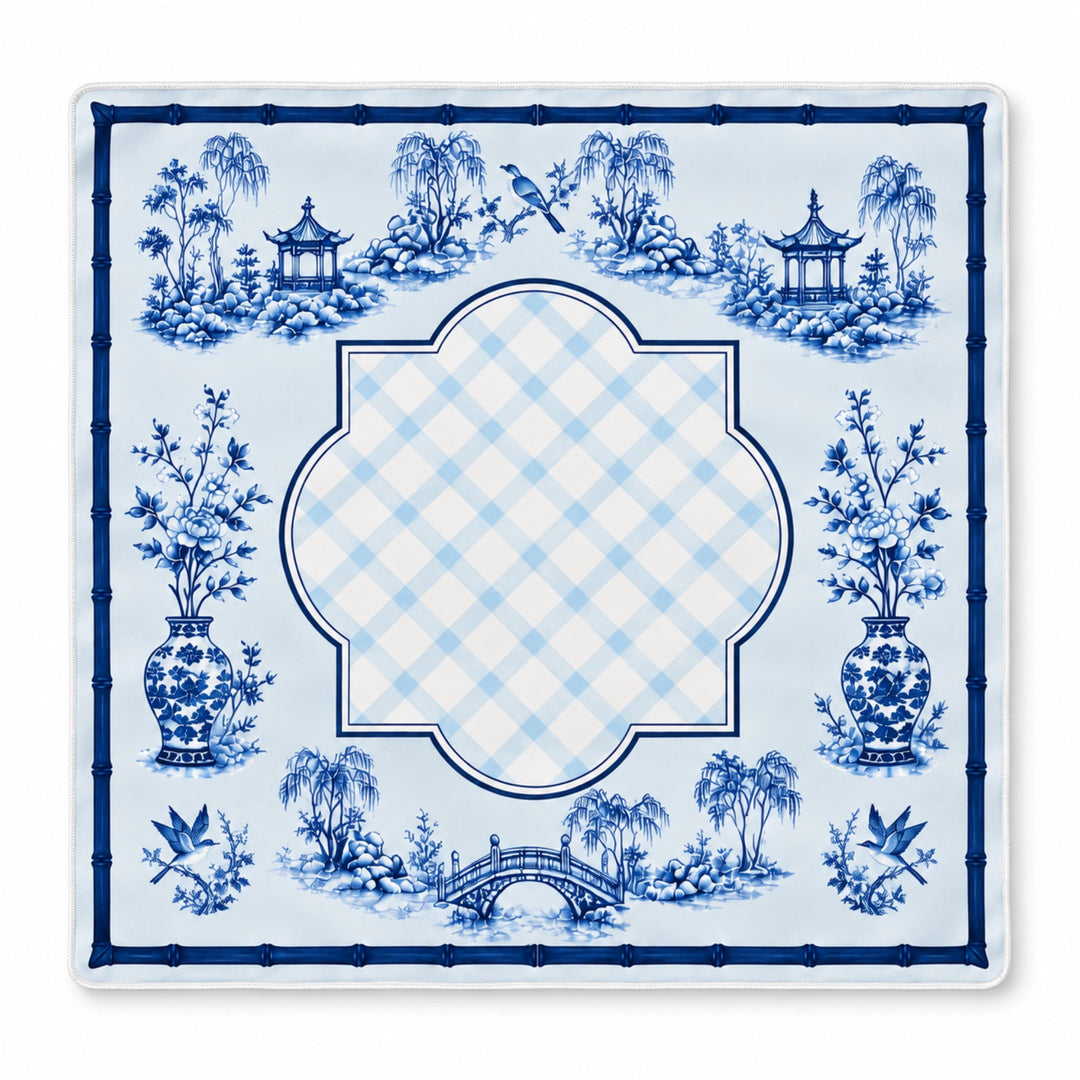 Blue Porcelain Mahjong Set