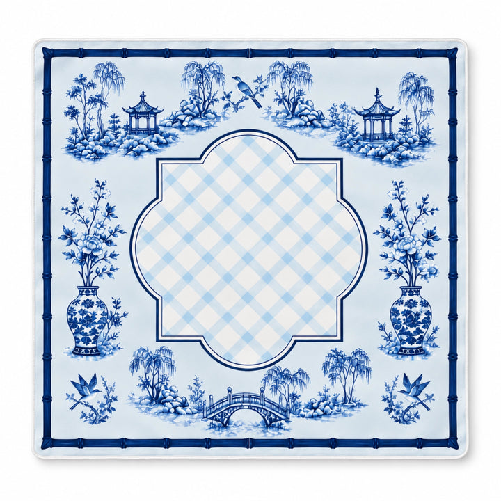 Blue Porcelain Mahjong Set
